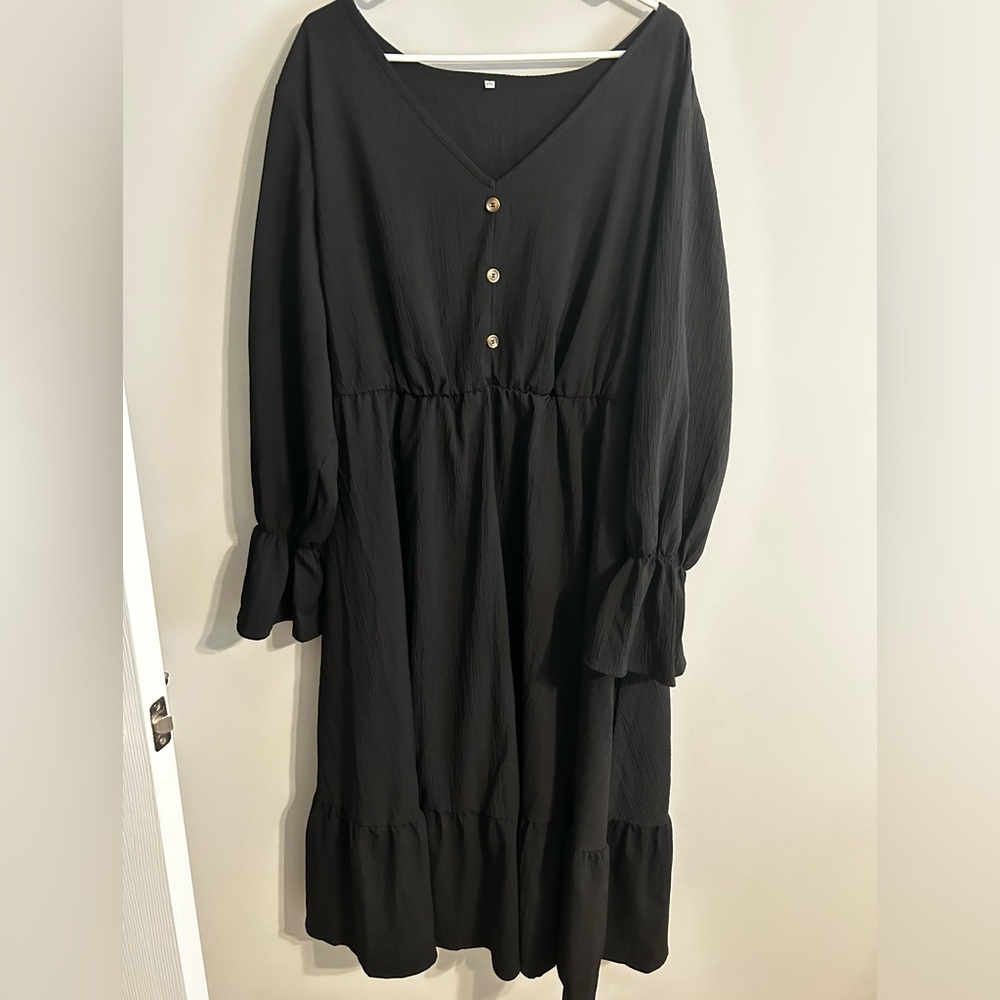 Black ruffle dress